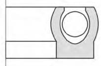Rod seal with increased spring force.